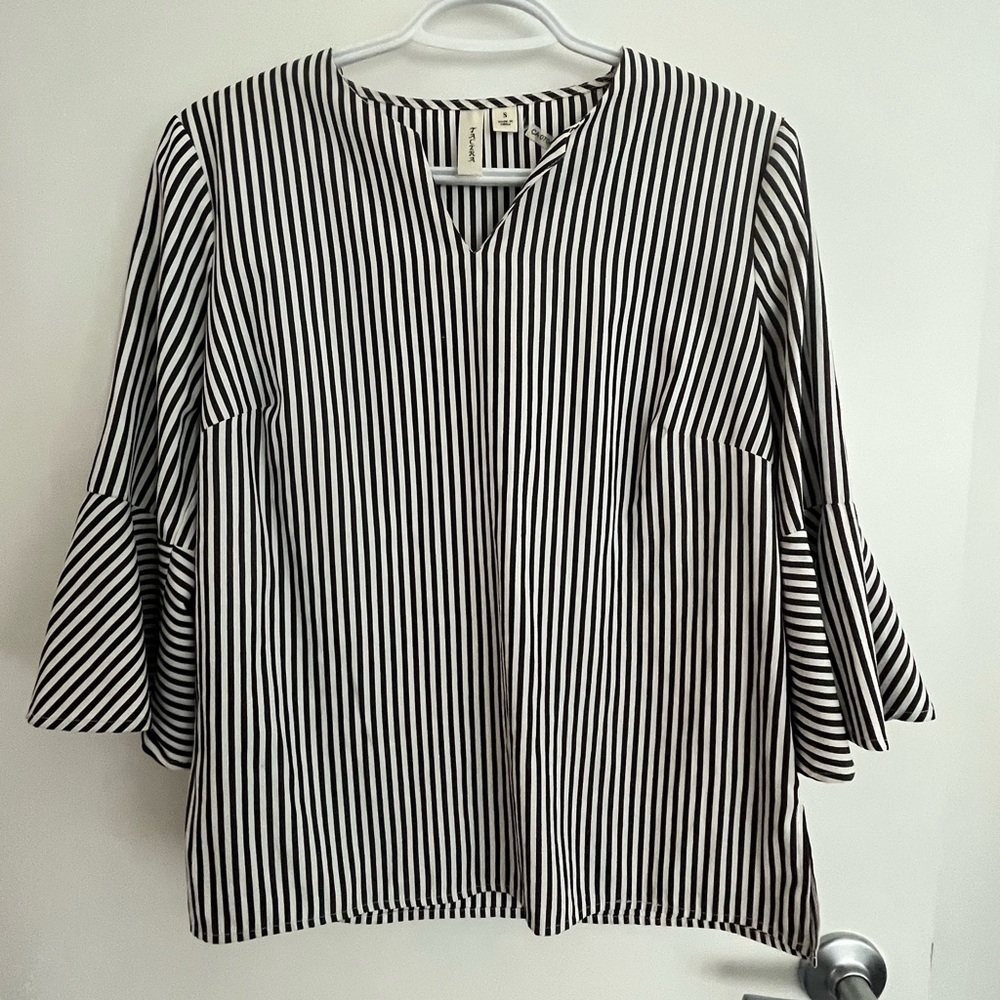 Tacera striped top for WFH or office